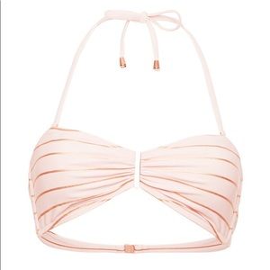Ted Baker Rose Gold Striped Bikini Top